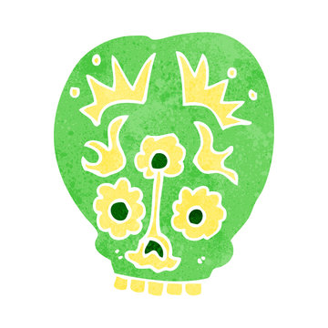 cartoon sugar skull