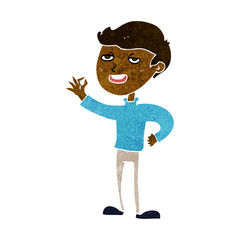 cartoon man making excellent gesture