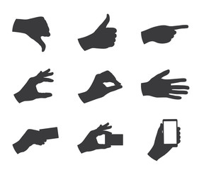 business hand gestures silhouette