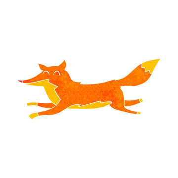 cartoon running fox