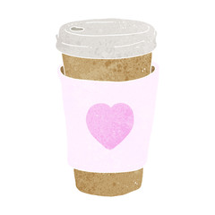 cartoon I love coffee cup