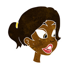 cartoon friendly woman