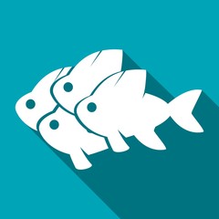 Icon Fish with a long shadow