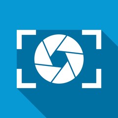 Icon Camera on white long shadow