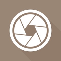 Icon Camera on white long shadow