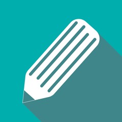 Icon pen with a long shadow