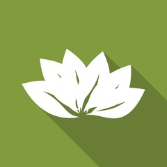 Icon leaf with a long shadow