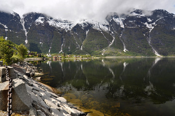 Norwegian nature / There are mountains plunging into the sea from hundreds of metres, fjords, tall...