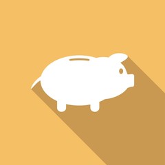 Icon Money bag on long shadow