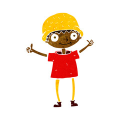 cartoon boy with positive attitude