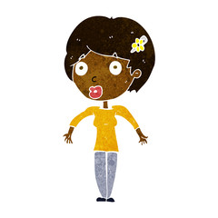 cartoon shocked woman