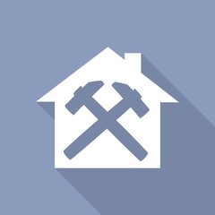 Setting icon with a long shadow