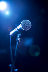 Microphone on stage