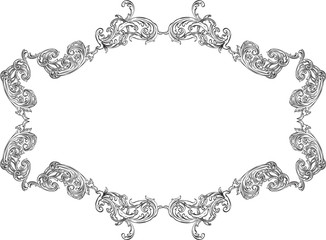 Ornate acanthus nice ornament art frame