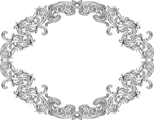 Ornate acanthus ornament frame