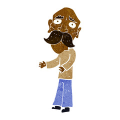 cartoon lonely old man