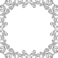 Vintage baroque square nice page