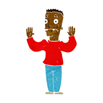 recommend clip art: cartoon man surrendering