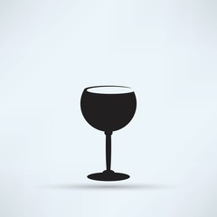 The wineglass icon. Goblet symbol