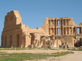 Libye, th&eacute;&acirc;tre antique de Sabratha