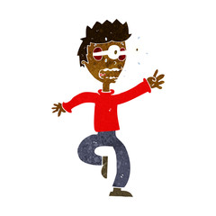 cartoon terrified man with eyes popping out