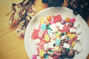Dried flowers in a vase