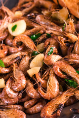 North Sea shrimps with garlic