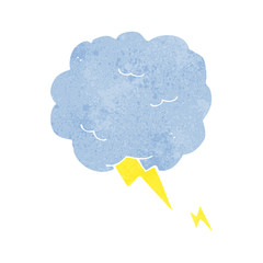cartoon thundercloud symbol