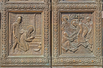 Bas-relief religious