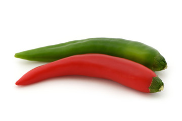 grüne und rote Chili