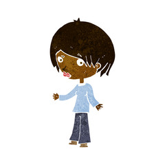 cartoon confused woman