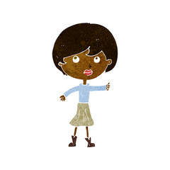 cartoon woman asking question