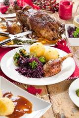Weihnachts Ente mit Knödel 