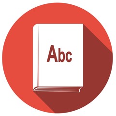Book icon with long shadow