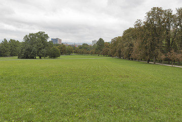 Ljubljana Tivoli Park landscape