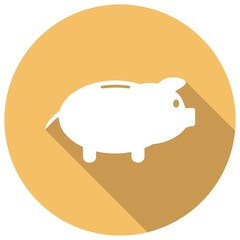 Icon Money bag on long shadow