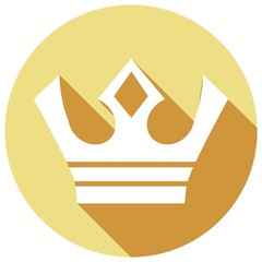 Icon Crown with a long shadow
