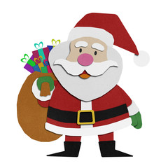 Santa claus recycled papercraft.