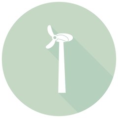 Icon fan with a long shadow