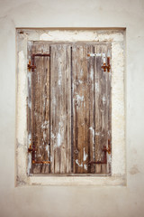 Old grunge wooden window detail