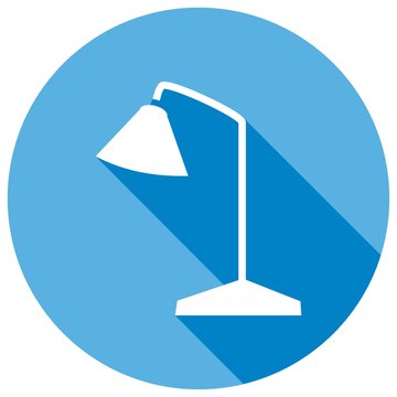 Icon Light bulb on long shadow