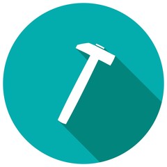 hammer icon with long shadow