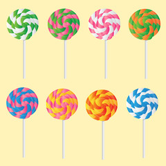 set of multi-colored candy