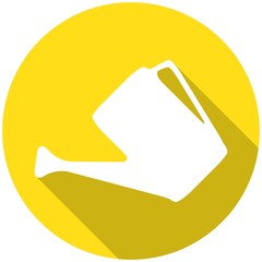 Icon blank road with a long shadow