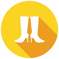 Women Boots Icon with a long shadow