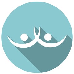 Hands Deal Design Icon with a long shadow