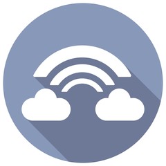 rainbow and clouds in the sky