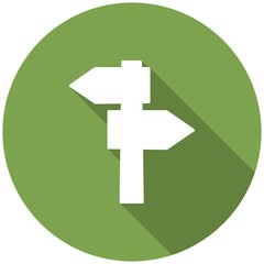 Obraz premium Icon blank road with a long shadow