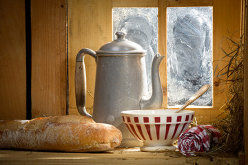 breakfast in the French countryside