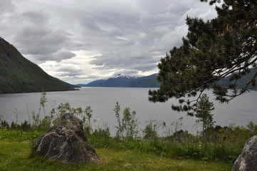 Norwegian nature / There are mountains plunging into the sea from hundreds of metres, fjords, tall...